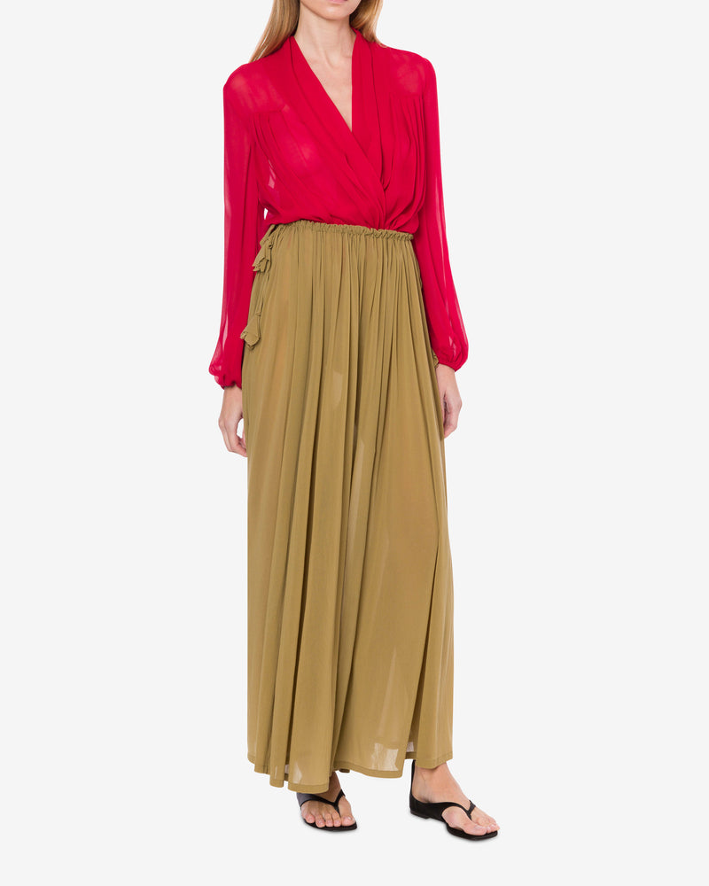Blusa in georgette di misto seta
