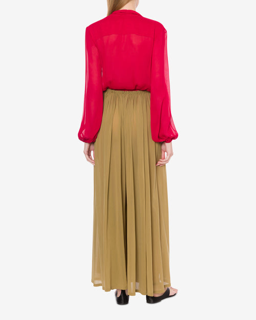 Blusa in georgette di misto seta