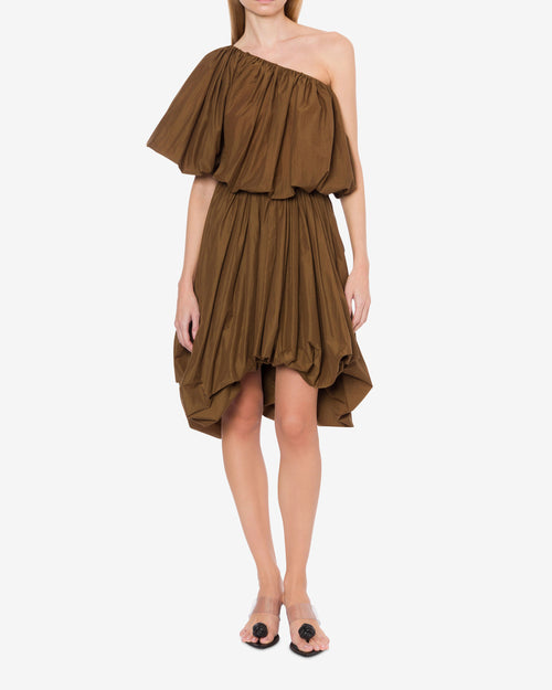 One-Shoulder-Bluse aus Nylon