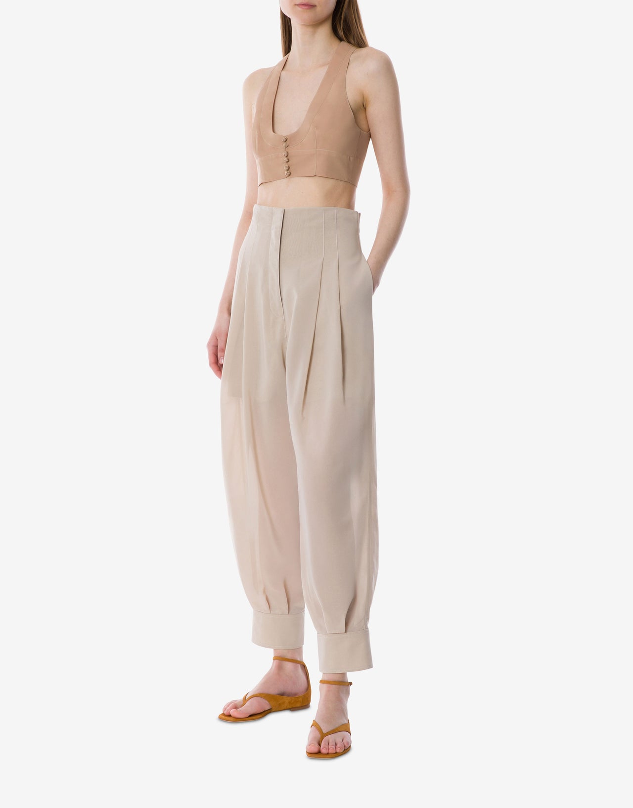 Pantalón Carrot con pespuntes