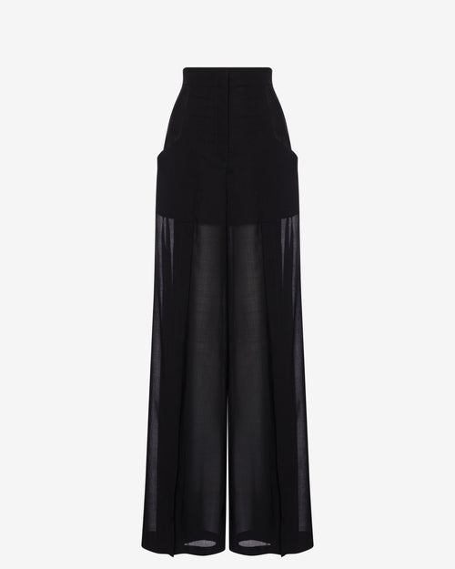 Pantalone in voile con spacchi