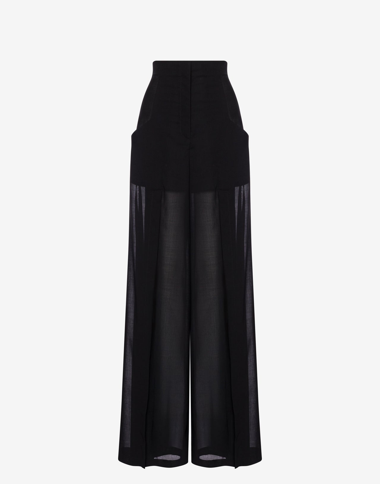 Voile pants with slits