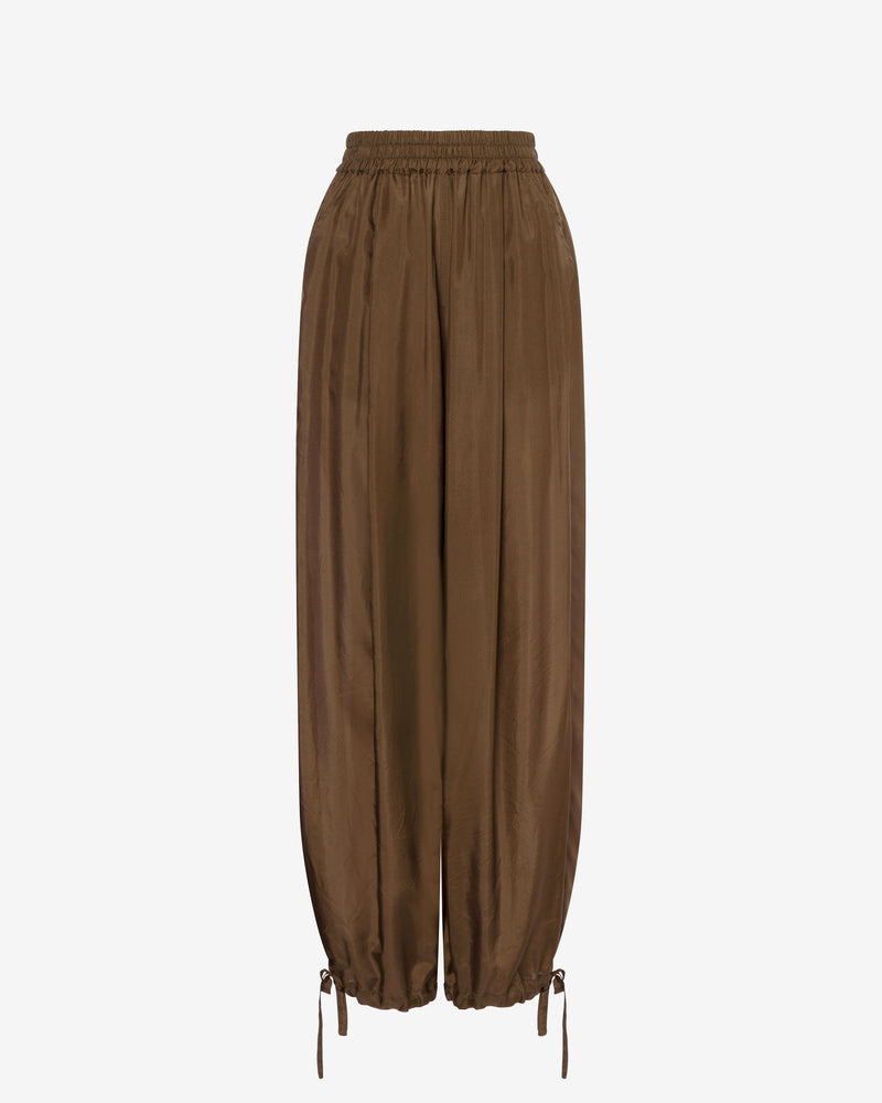 Washed habotai silk pants