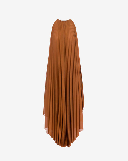 Vestido de etamina con pliegues