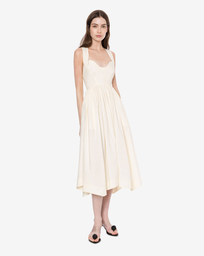 Poplin longuette dress