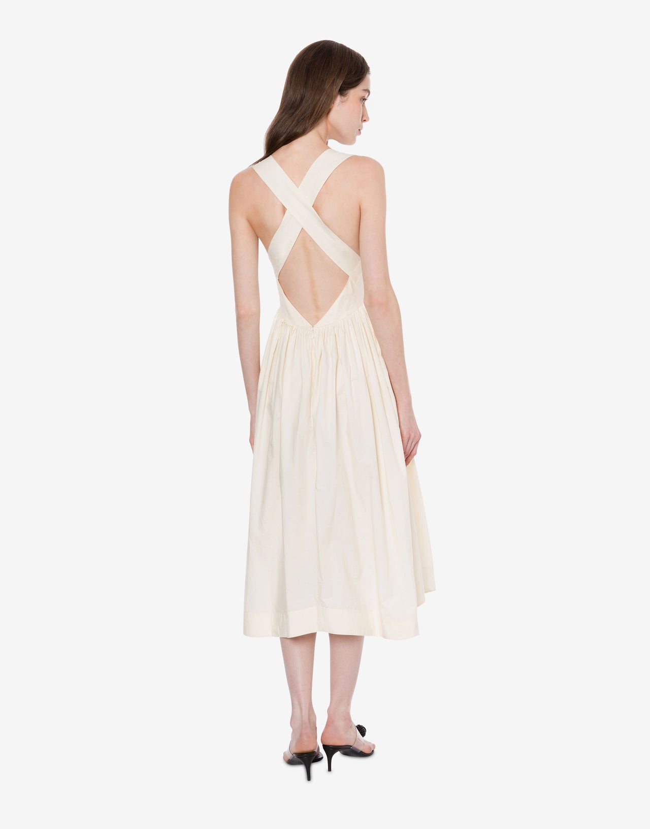 Robe longue en popeline