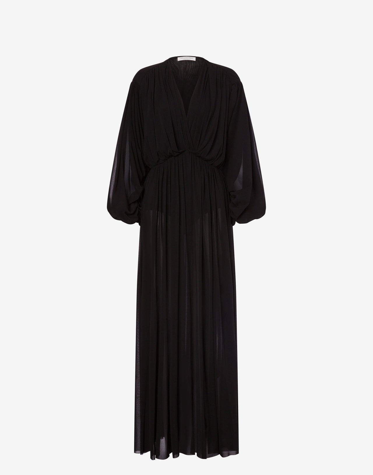 Robe longue à col en V