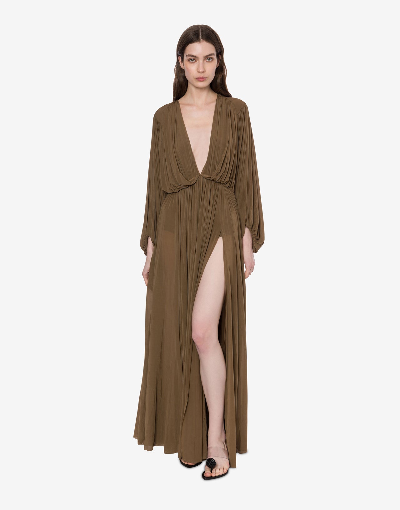 Langes Jersey-Kleid