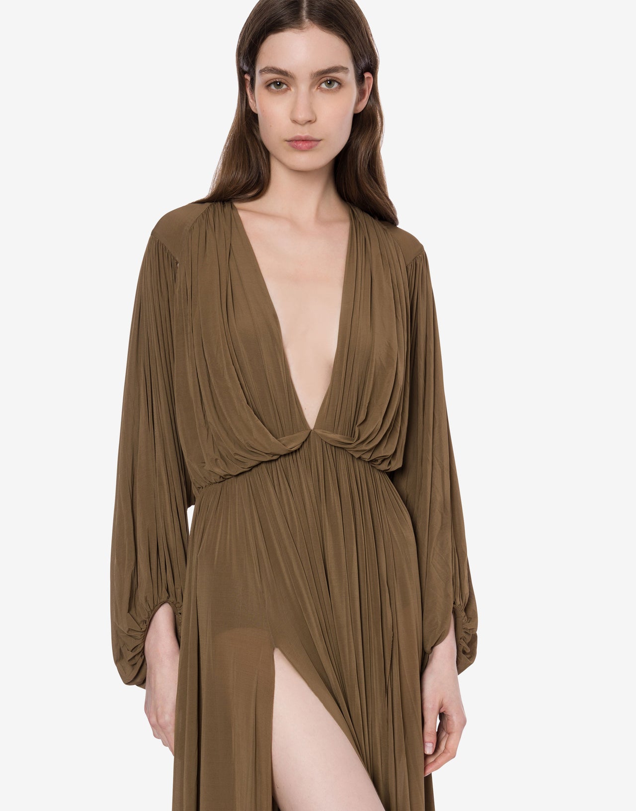 Langes Jersey-Kleid
