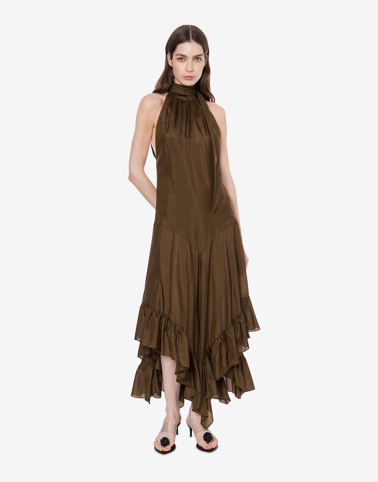 Longuette-Kleid aus gewaschener Habotai-Seide