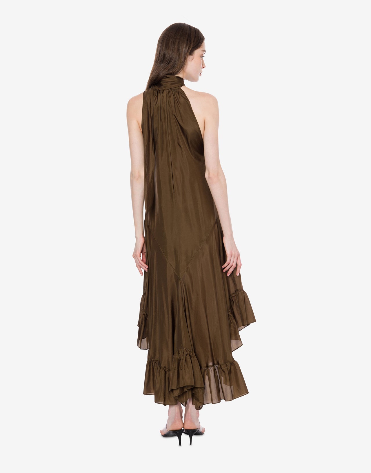 Longuette-Kleid aus gewaschener Habotai-Seide