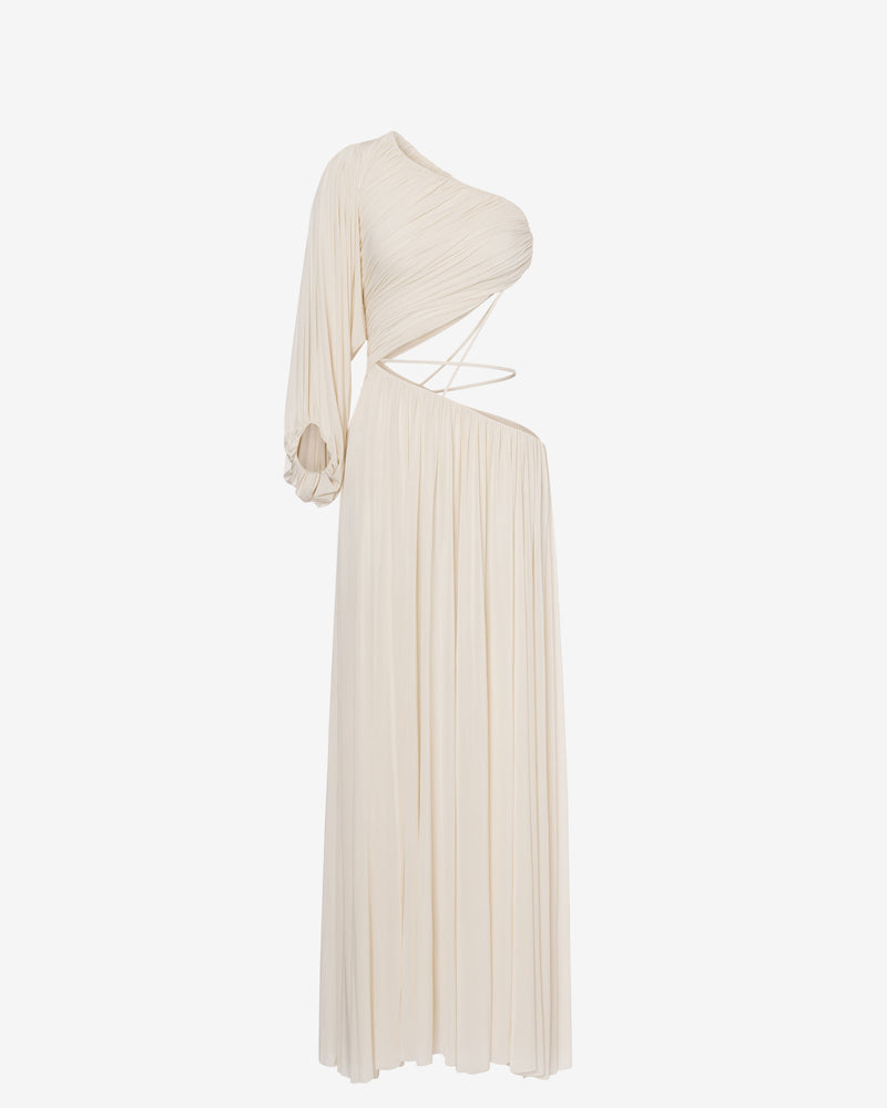 One-shoulder jersey dress