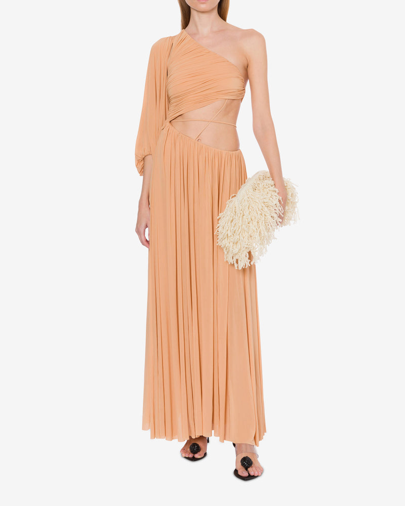 One-shoulder jersey dress