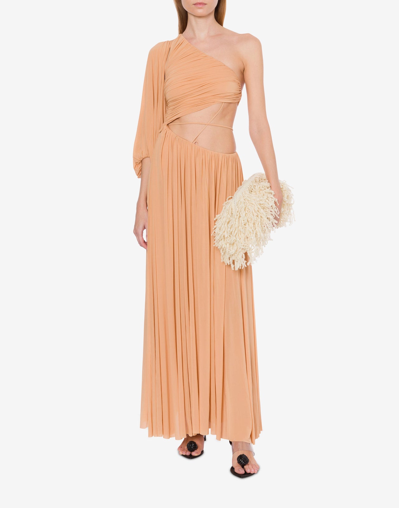 One-shoulder jersey dress