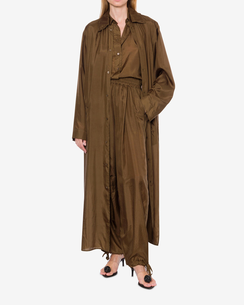 Washed habotai silk duster
