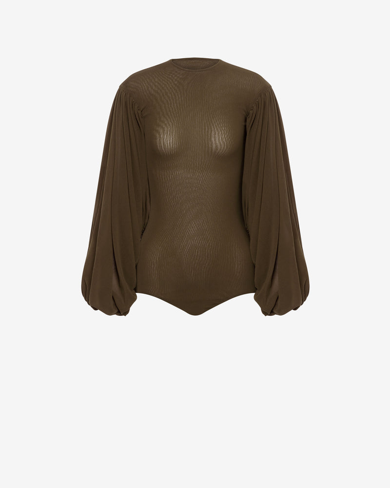 Stretch tulle bodysuit