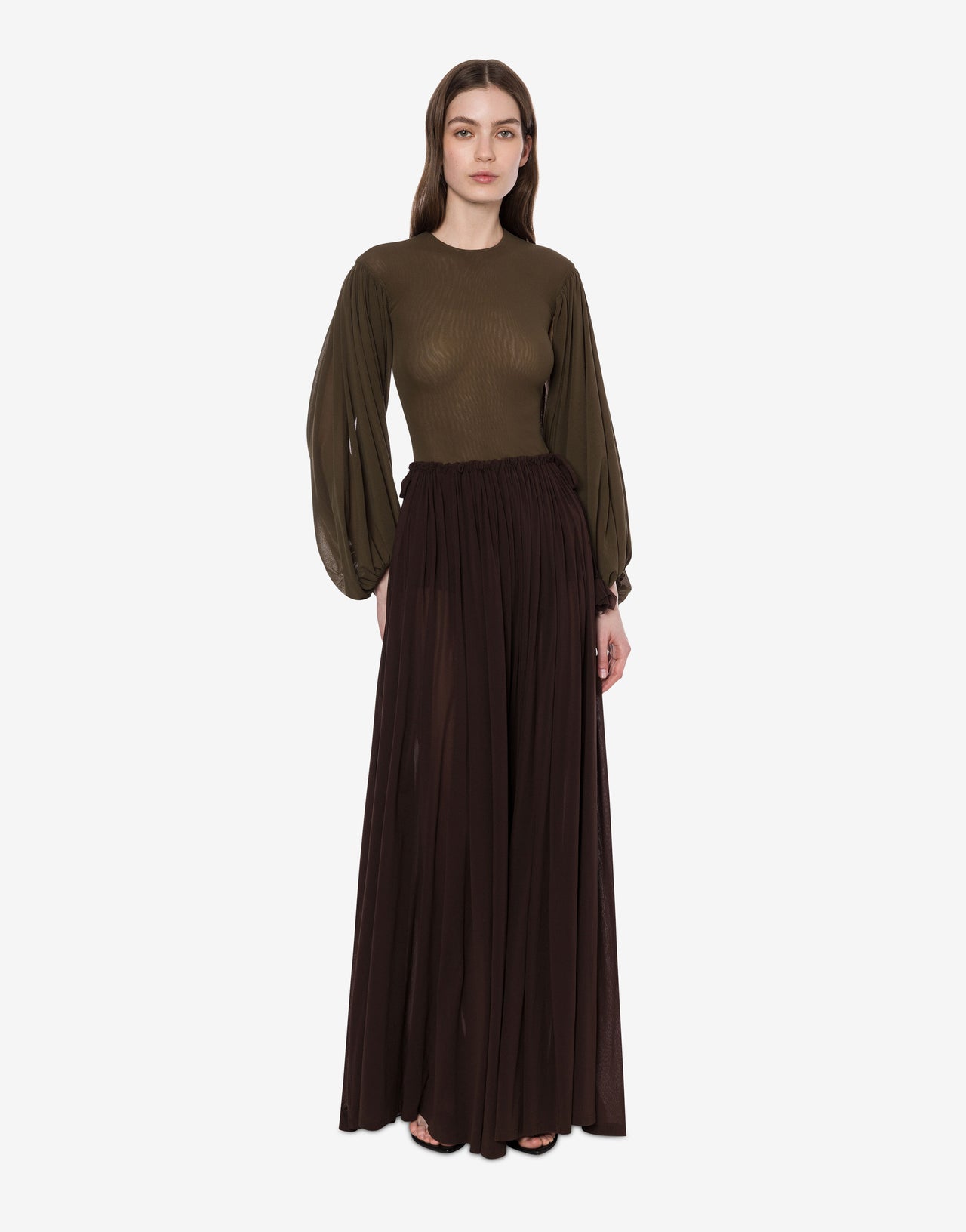 Stretch tulle bodysuit