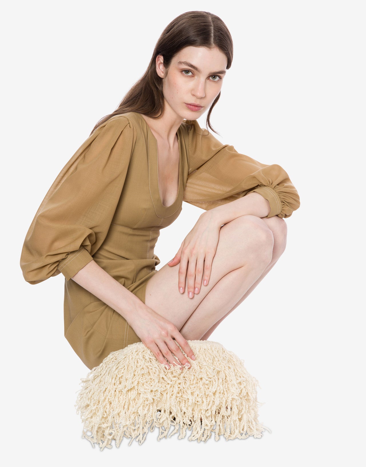 Soft Clutch in virgin wool