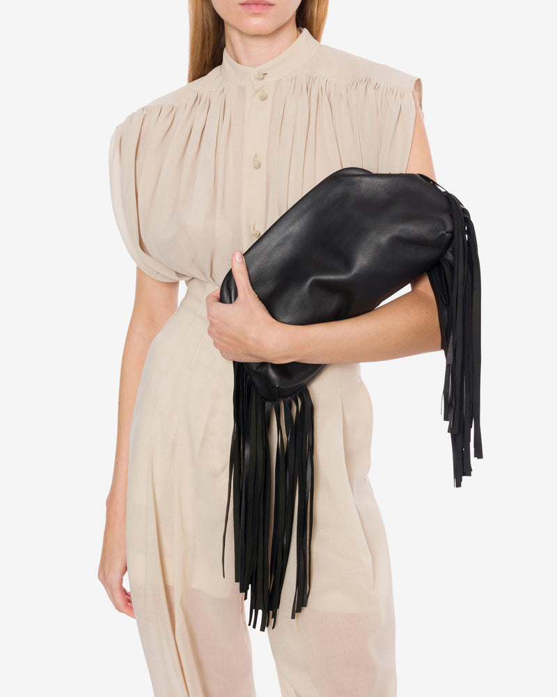 Small clutch with fringes