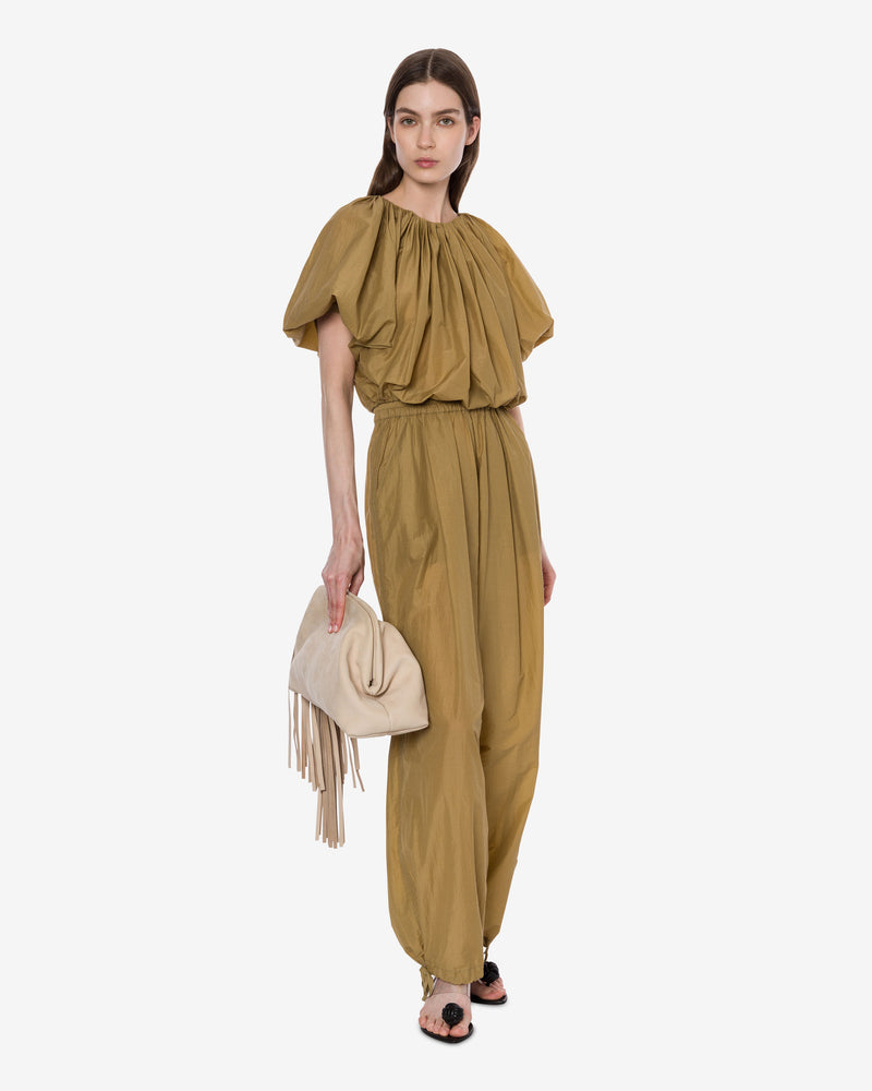 Fringed nubuck maxi clutch