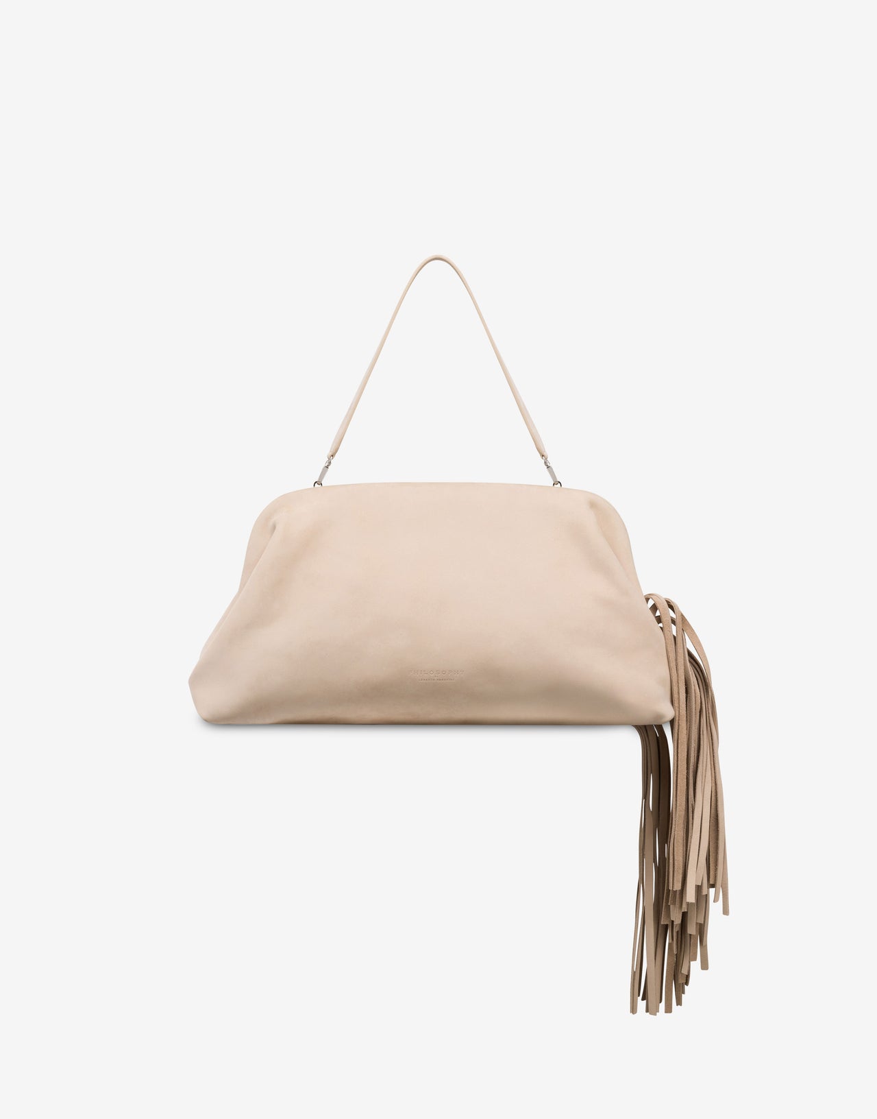 Maxi clutch de nobuk con flecos