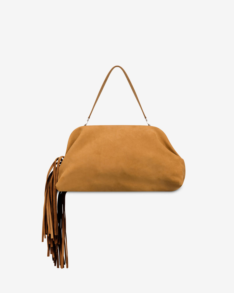 Fringed nubuck maxi clutch