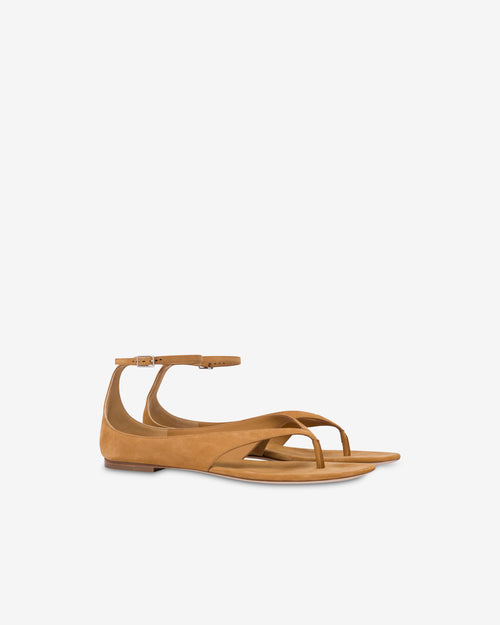 Zehenstegsandalen aus Nubuk