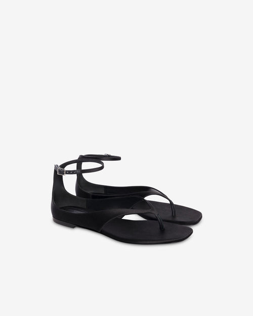 Zehenstegsandalen aus Nubuk