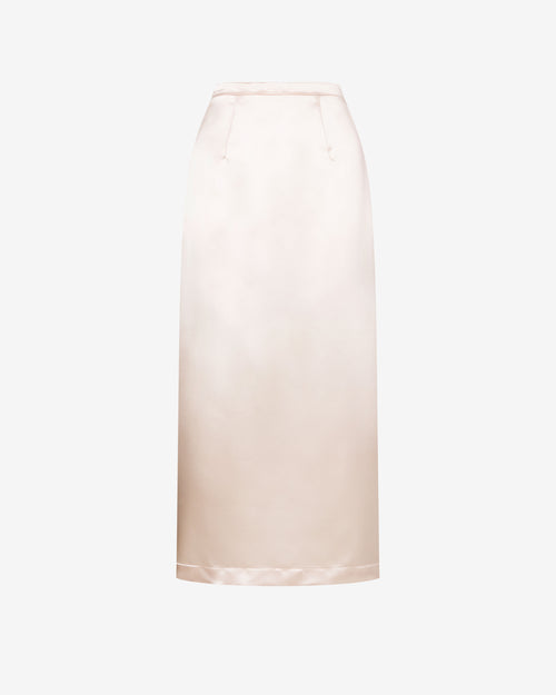 Jupe longuette en satin 