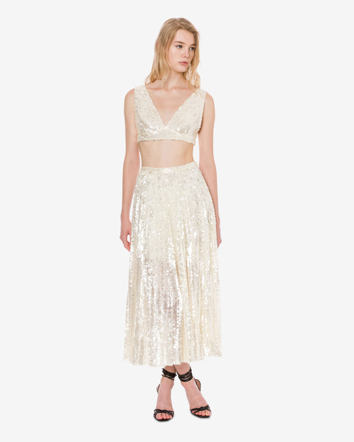 Jupe longuette à paillettes
