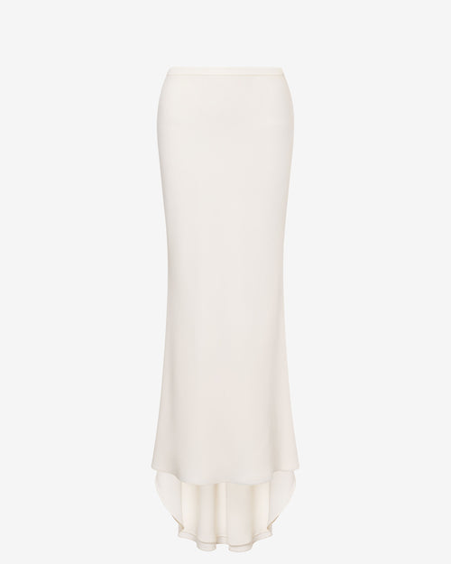 Long skirt in crêpe fluid