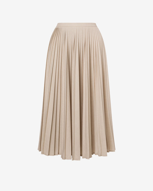Pleated skirt in cool wool