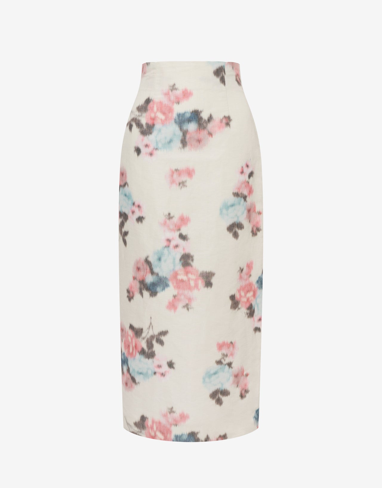 Pencil skirt in floral taffetà