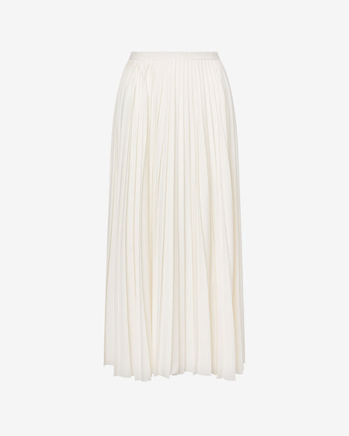 Pleated skirt in crêpe fluid