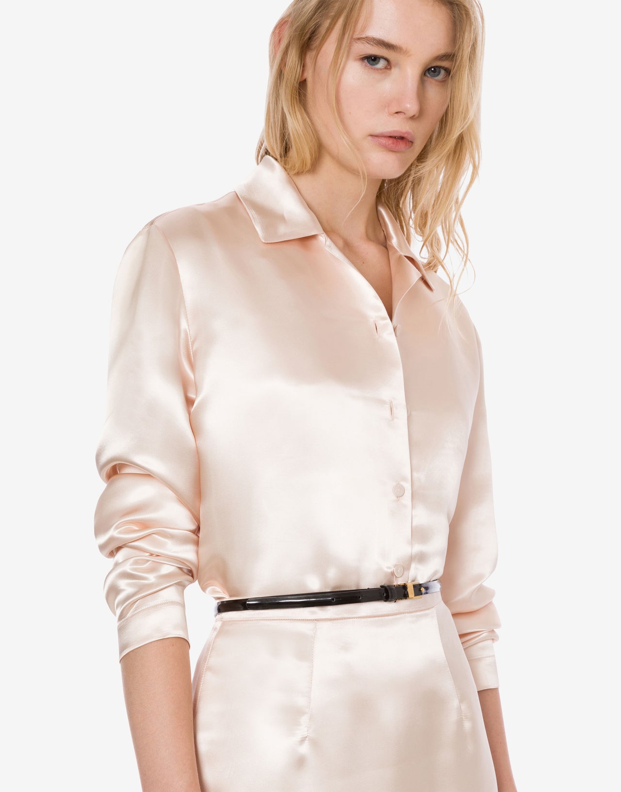 Camisa de satén de viscosa