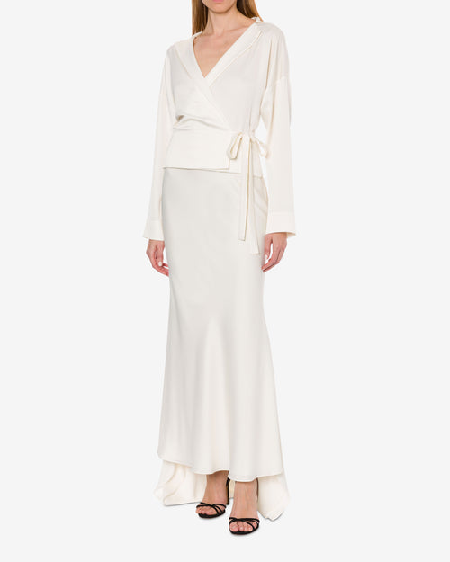 Blouse in crêpe fluid