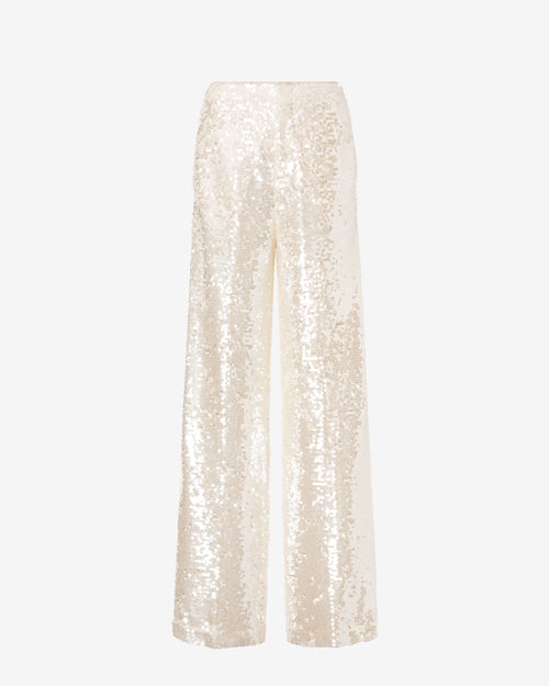 Wide trousers in paillettes