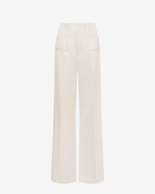 Pantalone in tela diagonale