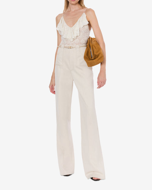 Pantalone in tela diagonale