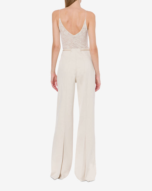 Pantalone in tela diagonale