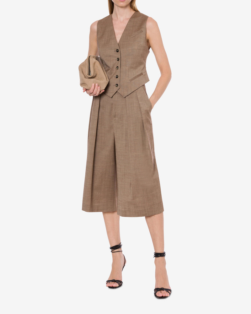 Bermudas de mezcla de lana tailored