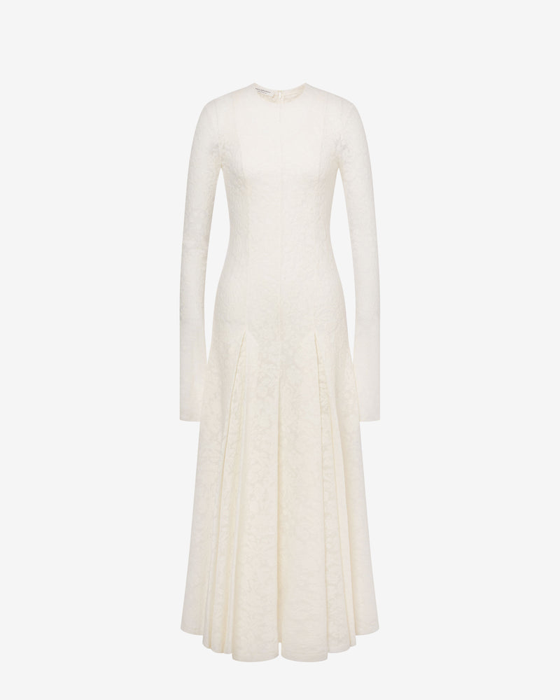 Langes Spitzenkleid