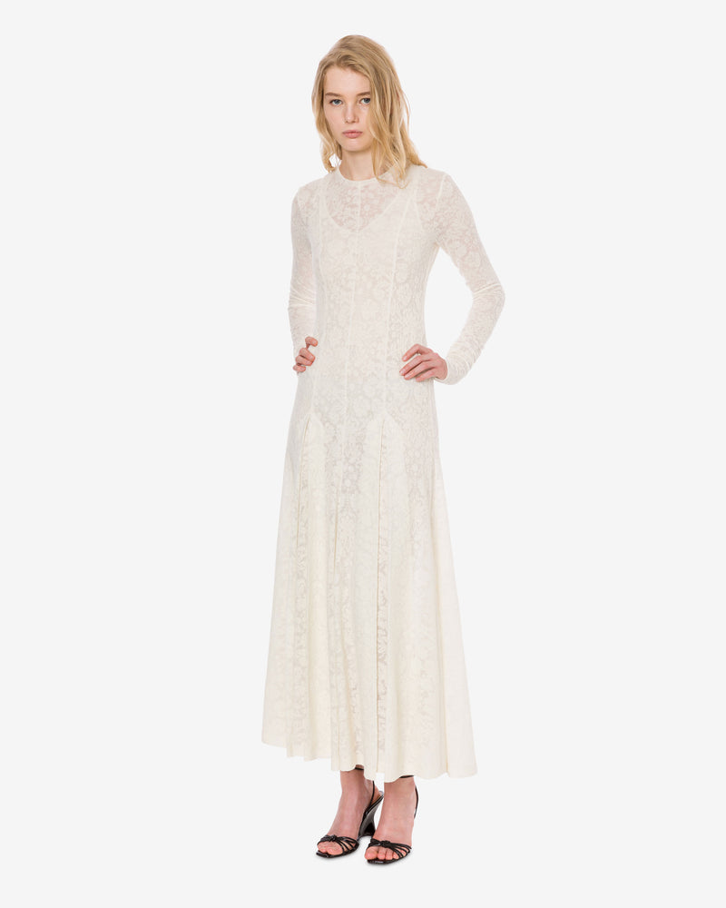Langes Spitzenkleid