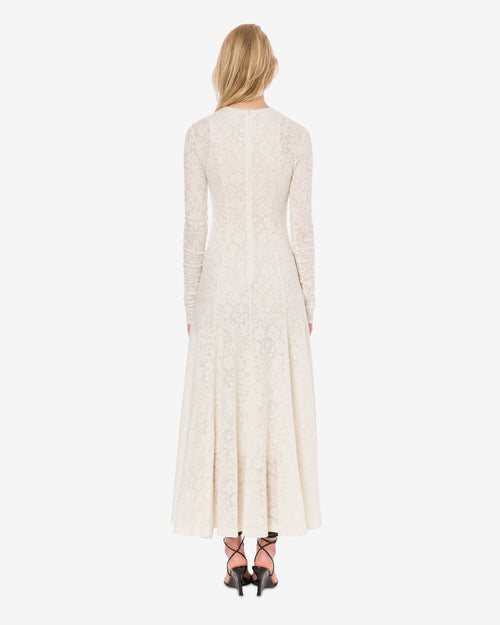 Langes Spitzenkleid