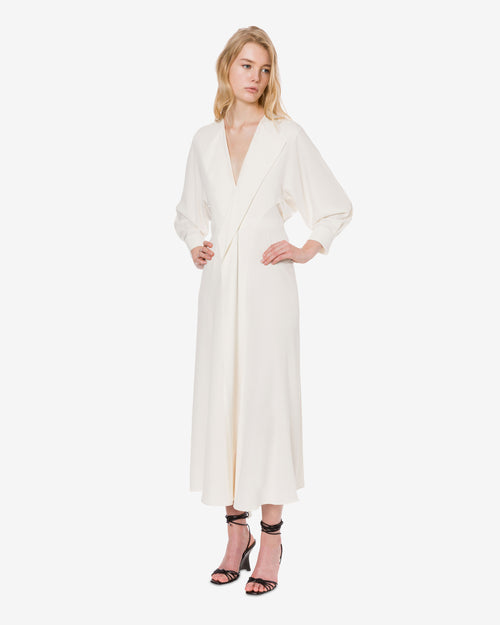 Long dress in crêpe fluid