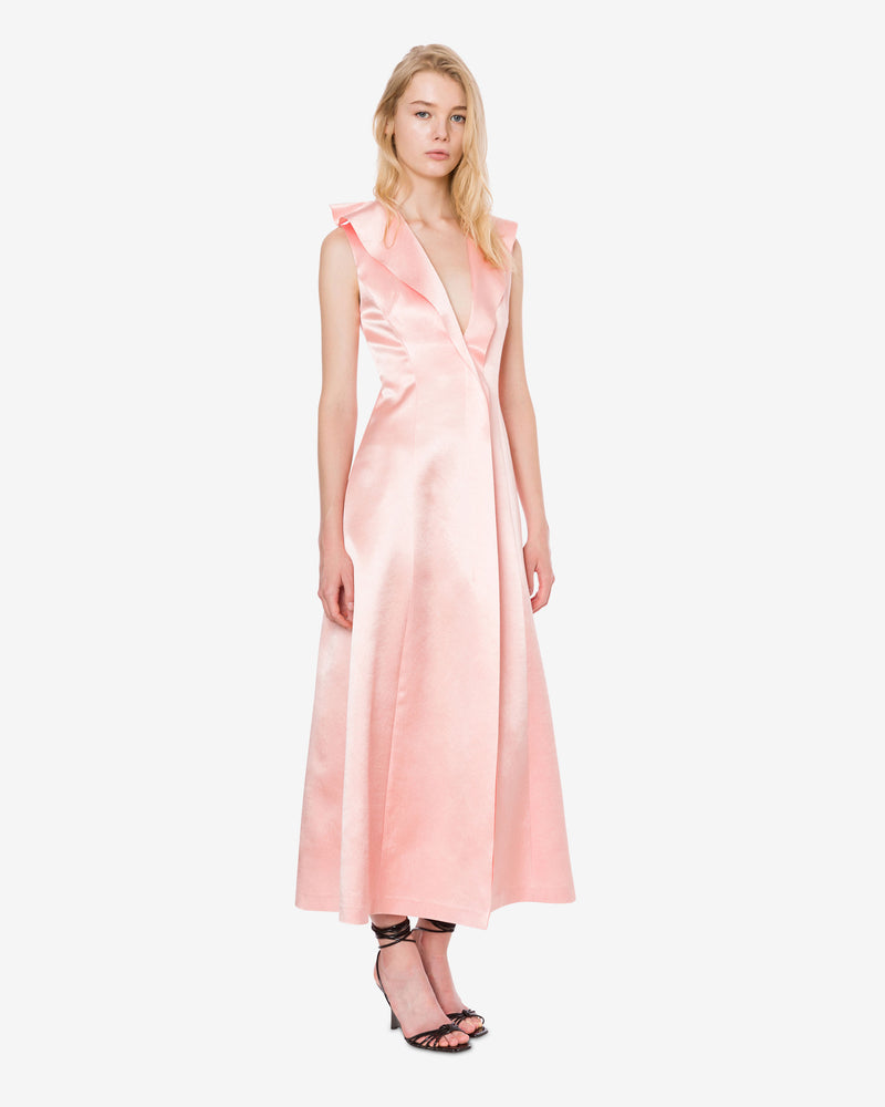 Langes Kleid in duchesse
