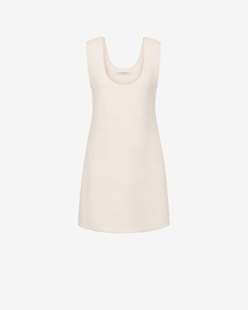 bouclé Minikleid aus Baumwollmischung