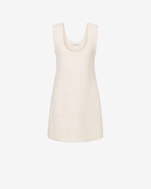 Minidress in bouclé cotton blend
