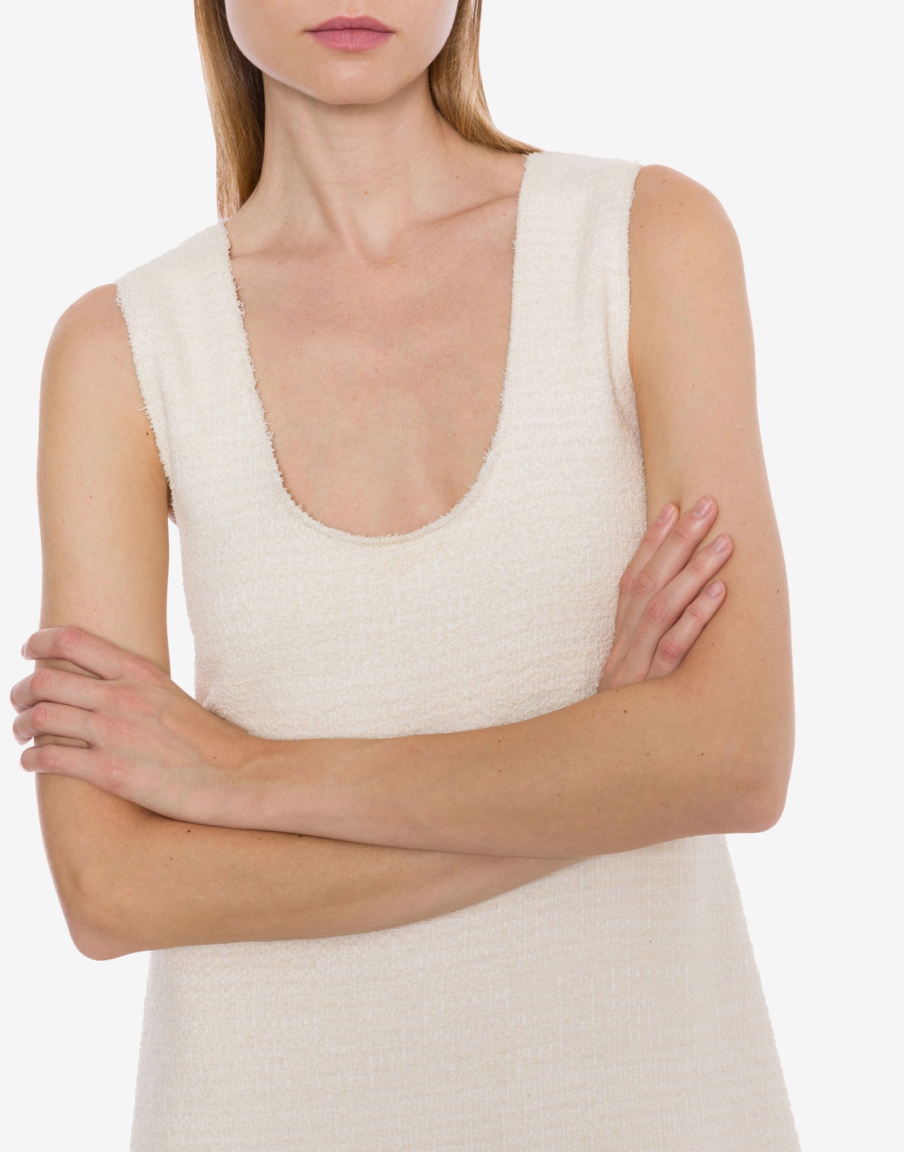 bouclé Minikleid aus Baumwollmischung