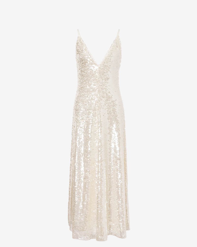 Langes Kleid in paillettes